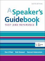 A Speaker&#039;s Guidebook: Text and Reference cover